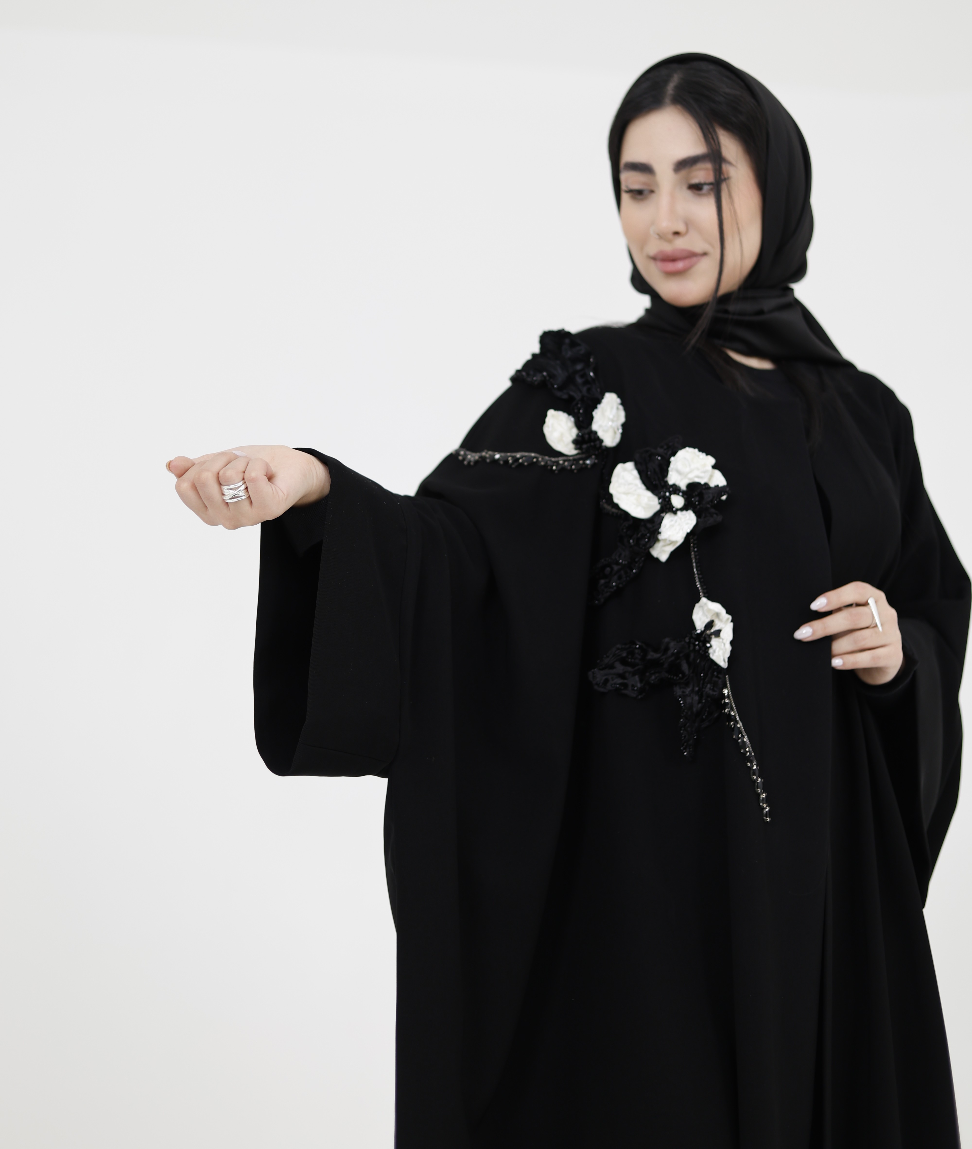 عبای مجلسی طرح گل مخمل