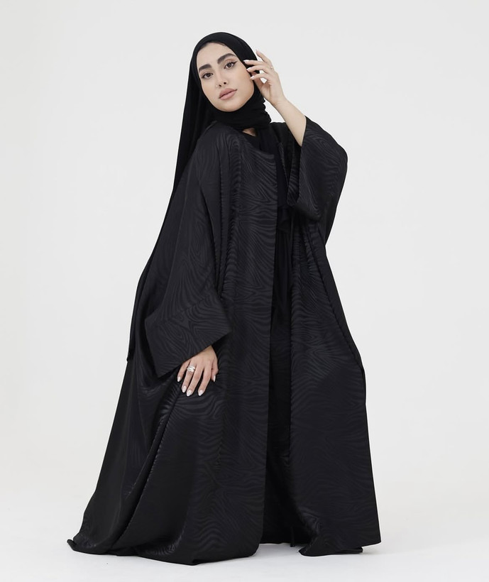 عبا ساتن مشکی